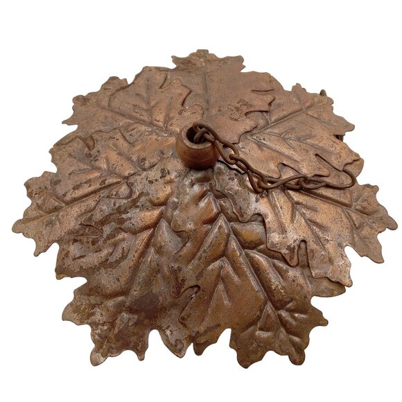 Large Wire Bird Feeder Wire Barrier Guard With Leaves Lid and Side Decor Chain - Picture 10 of 13